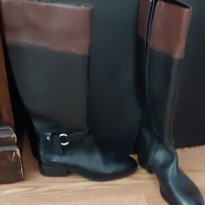 Ralph Lauren Black and Gray Boots